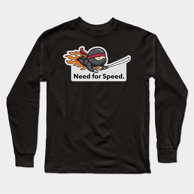 Ninja Warrior – Need for Speed Long Sleeve T-Shirt by LostCactus